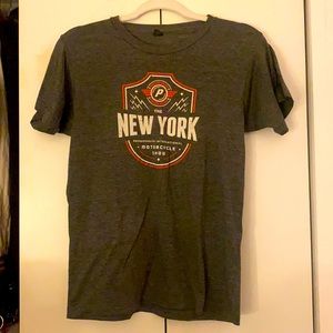 Progressive New York City NYC Motorcycle Show Gray Small S T-Shirt Tee Shirt